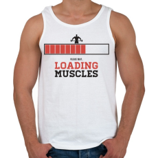 PRINTFASHION Loading Muscles - Férfi atléta - Fehér