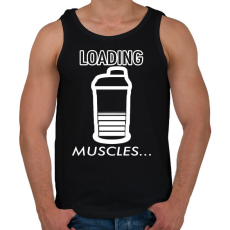 PRINTFASHION Loading Muscles - Férfi atléta - Fekete