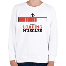 PRINTFASHION Loading Muscles - Gyerek pulóver - Fehér