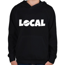 PRINTFASHION Local - Gyerek kapucnis pulóver - Fekete gyerek pulóver, kardigán