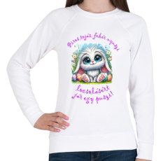 PRINTFASHION Locsolkodós póló Húsvétra - Női pulóver - Fehér