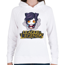 PRINTFASHION LOL Ahri - Női kapucnis pulóver - Fehér női pulóver, kardigán