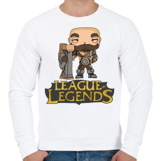 PRINTFASHION LOL Braum - Férfi pulóver - Fehér
