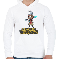 PRINTFASHION LOL Ekko - Férfi kapucnis pulóver - Fehér