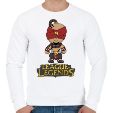 PRINTFASHION LOL Lee Sin - Férfi pulóver - Fehér férfi pulóver, kardigán