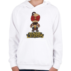PRINTFASHION LOL Lee Sin - Gyerek kapucnis pulóver - Fehér