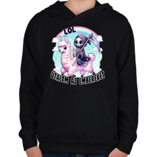 PRINTFASHION LOL, utálom az embereket - Gyerek kapucnis pulóver - Fekete gyerek pulóver, kardigán