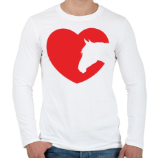 PRINTFASHION lólove - Férfi hosszú ujjú póló - Fehér