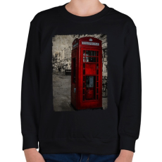 PRINTFASHION London Grunge - Gyerek pulóver - Fekete