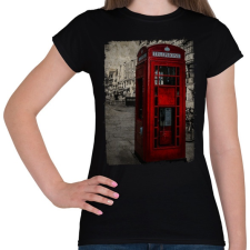 PRINTFASHION London Grunge - Női póló - Fekete női póló