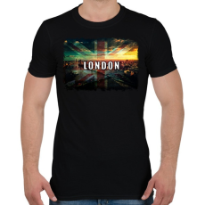PRINTFASHION LONDON LÁTKÉP - Férfi póló - Fekete