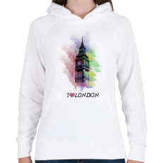 PRINTFASHION london - Női kapucnis pulóver - Fehér