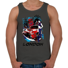 PRINTFASHION London utjain - Férfi atléta - Sötétszürke atléta, trikó