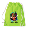 PRINTFASHION London utjain - Sportzsák, Tornazsák - Limezöld