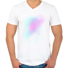PRINTFASHION Lonely astronaut - Férfi V-nyakú póló - Fehér