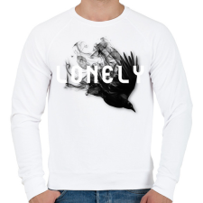 PRINTFASHION Lonely. - Férfi pulóver - Fehér férfi pulóver, kardigán