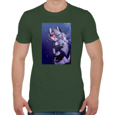PRINTFASHION Loona - Férfi póló - Katonazöld férfi póló