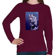 PRINTFASHION Loona - Női pulóver - Bordó női pulóver, kardigán