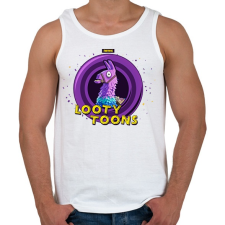 PRINTFASHION Looty Toons - Férfi atléta - Fehér atléta, trikó