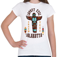 PRINTFASHION Lopott étel - Omaha indián - Női póló - Fehér női póló