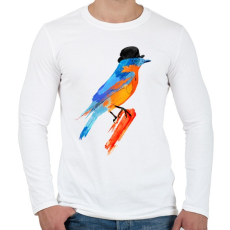 PRINTFASHION Lord bird - Férfi hosszú ujjú póló - Fehér