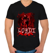 PRINTFASHION LORDI-bloody poster - Férfi V-nyakú póló - Fekete férfi póló