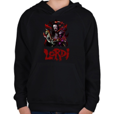 PRINTFASHION lordi - Gyerek kapucnis pulóver - Fekete gyerek pulóver, kardigán