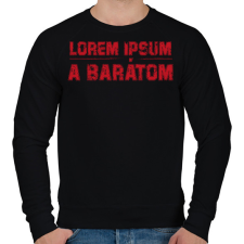 PRINTFASHION Lorem ipsum a barátom - Férfi pulóver - Fekete férfi pulóver, kardigán
