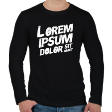 PRINTFASHION Lorem ipsum - Férfi hosszú ujjú póló - Fekete férfi póló