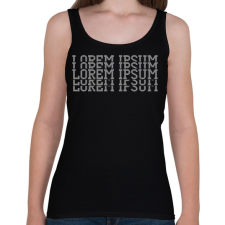 PRINTFASHION Lorem ipsum - Női atléta - Fekete női trikó