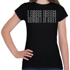 PRINTFASHION Lorem ipsum - Női póló - Fekete
