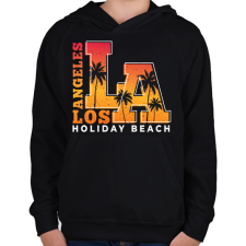 PRINTFASHION los angeles - Gyerek kapucnis pulóver - Fekete gyerek pulóver, kardigán