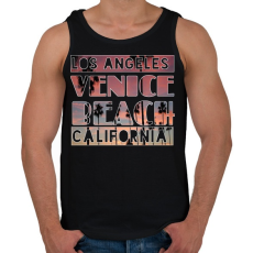 PRINTFASHION los angeles venice beach california - Férfi atléta - Fekete
