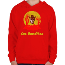 PRINTFASHION los banditos - Gyerek kapucnis pulóver - Piros gyerek pulóver, kardigán