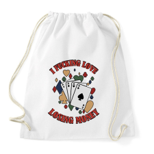 PRINTFASHION Losing money - Sportzsák, Tornazsák - Fehér tornazsák