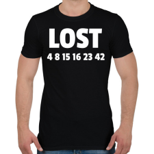 PRINTFASHION LOST - Férfi póló - Fekete férfi póló