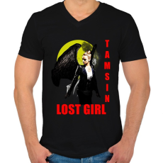 PRINTFASHION lost girl tamsin colorful - Férfi V-nyakú póló - Fekete