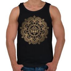 PRINTFASHION Lótusz mandala - Férfi atléta - Fekete