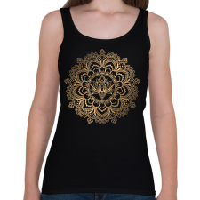 PRINTFASHION Lótusz mandala - Női atléta - Fekete női trikó