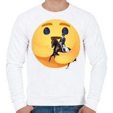 PRINTFASHION Lovaglás - Férfi pulóver - Fehér