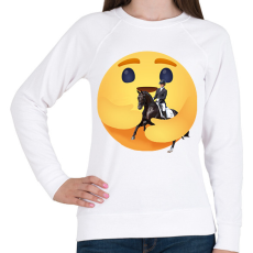 PRINTFASHION Lovaglás - Női pulóver - Fehér