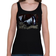 PRINTFASHION lovak az istállóban - Női atléta - Fekete