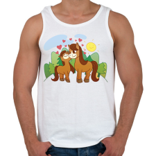 PRINTFASHION Lovak - Férfi atléta - Fehér atléta, trikó