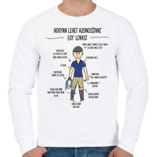 PRINTFASHION Lovas azonosítás - Férfi pulóver - Fehér