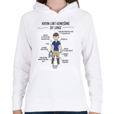 PRINTFASHION Lovas azonosítás - Női kapucnis pulóver - Fehér