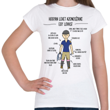 PRINTFASHION Lovas azonosítás - Női póló - Fehér női póló