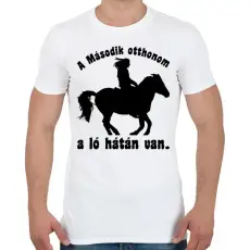 PRINTFASHION lovas - Férfi póló - Fehér