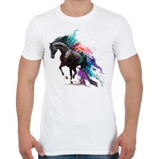 PRINTFASHION Lovas - Férfi póló - Fehér