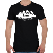 PRINTFASHION Lovas minta - Névvel, fehér - Férfi póló - Fekete férfi póló