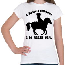 PRINTFASHION lovas - Női póló - Fehér női póló